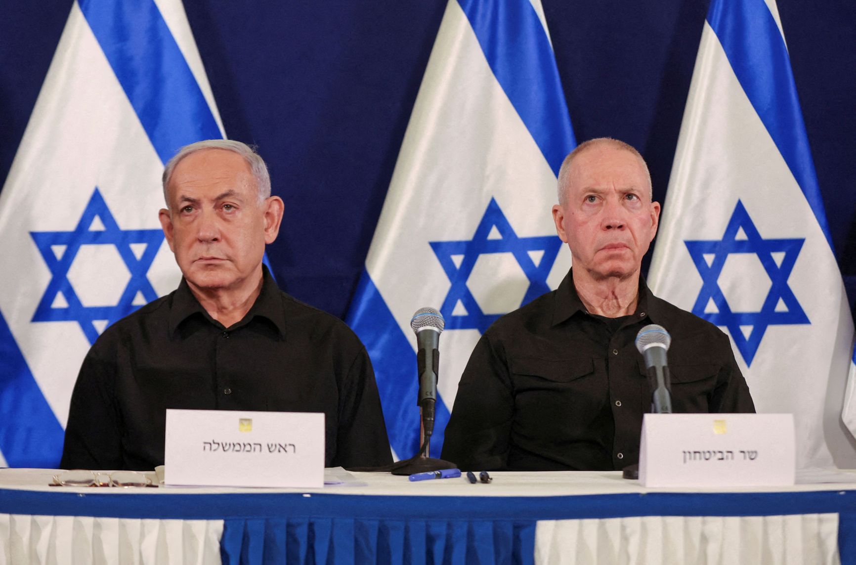 Benjamin Netanyahu (left) and Yoav Gallant